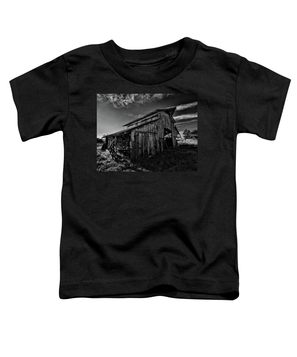 Black And White Toddler T-Shirt featuring the photograph Forgotten by Beth Sargent