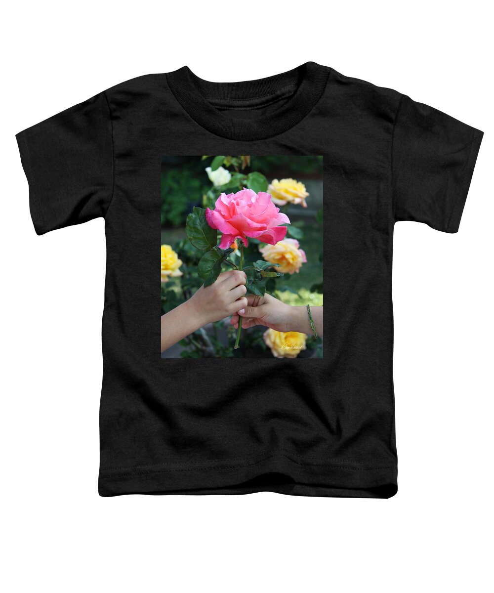 Child Toddler T-Shirt featuring the photograph Friendship Rose by Diana Haronis