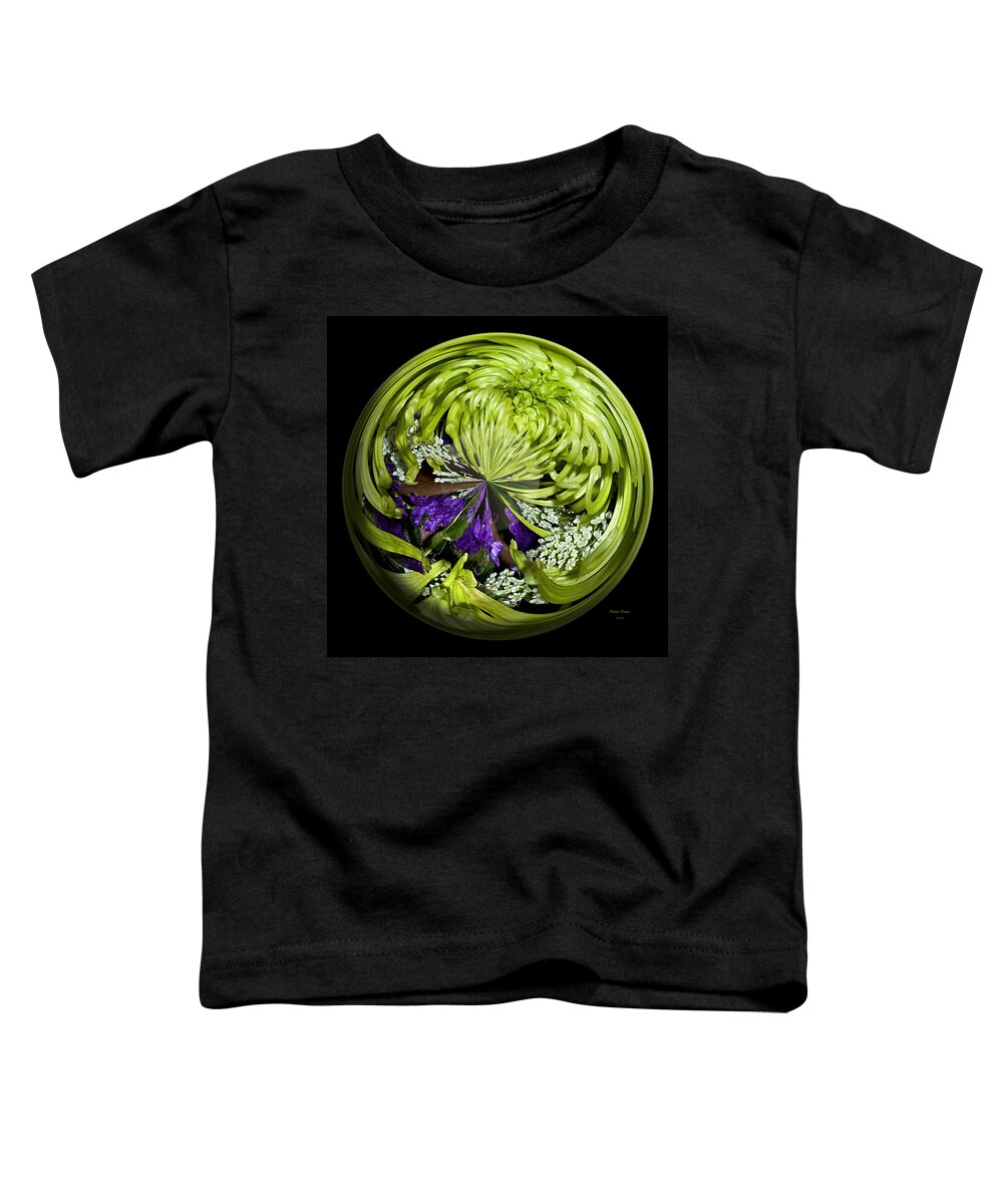 Globe Toddler T-Shirt featuring the photograph Green Mum Globe by Phyllis Denton