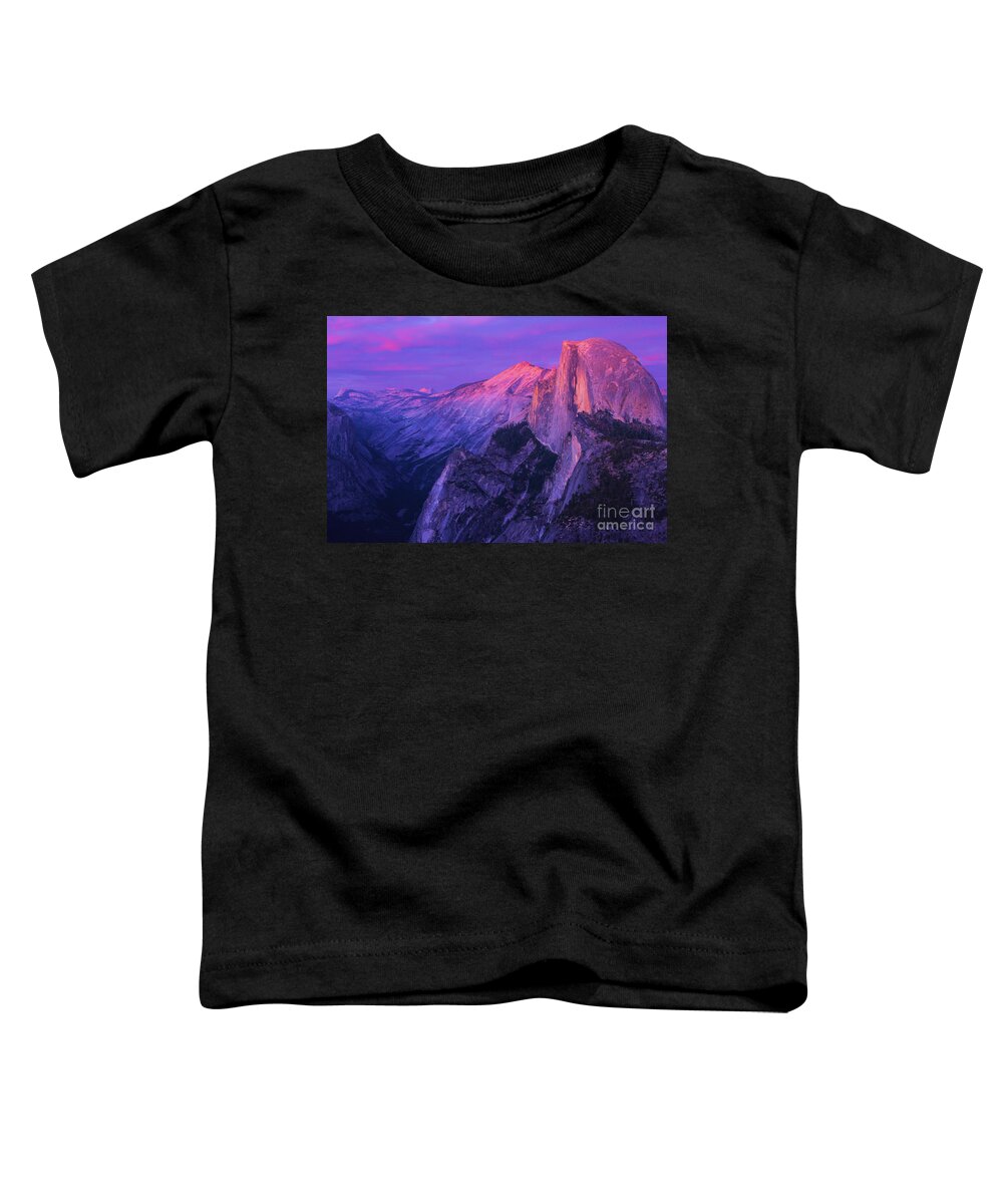 Half Dome Toddler T-Shirt featuring the photograph Half Purple Dome by Adam Jewell