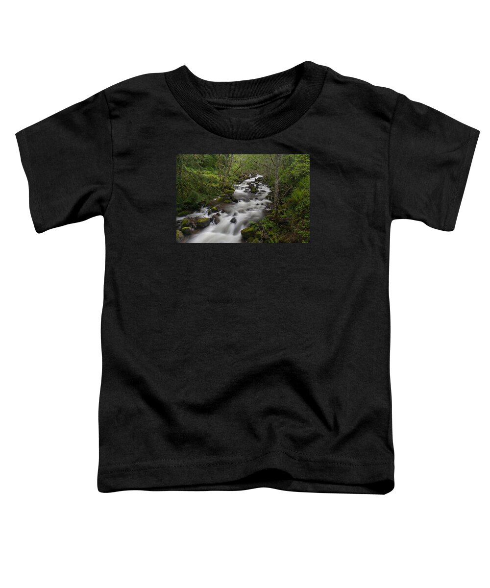 Forest Toddler T-Shirt featuring the photograph Heavenly Flow by Mike Reid