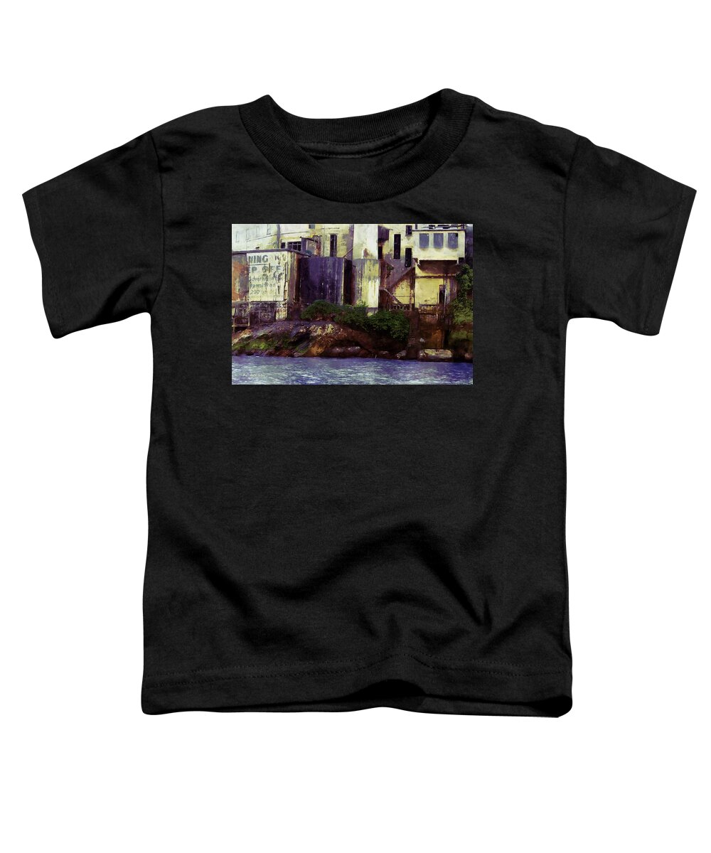 Alcatraz Toddler T-Shirt featuring the painting Hell's Own Rock by RC DeWinter