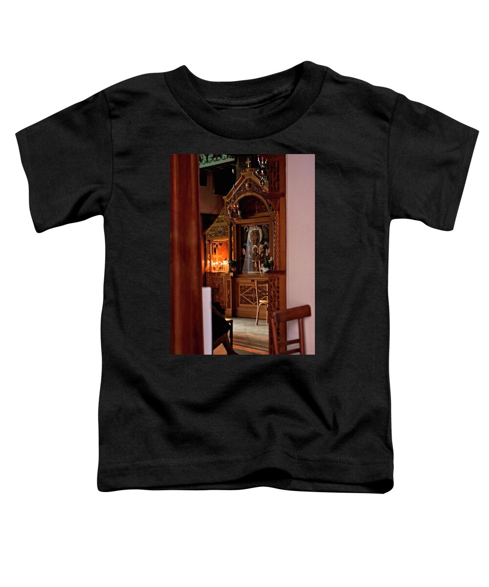 Church Toddler T-Shirt featuring the photograph In Private Prayer by Lorraine Devon Wilke