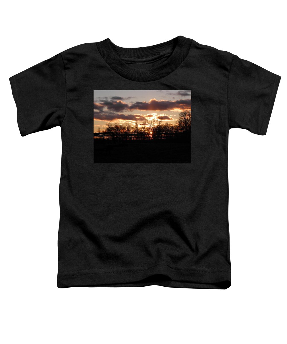 Sunset Toddler T-Shirt featuring the photograph In The Deep Of Sunset by Kim Galluzzo