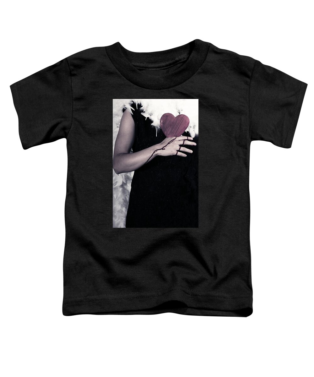 Female Toddler T-Shirt featuring the photograph Lady With Blood And Heart by Joana Kruse