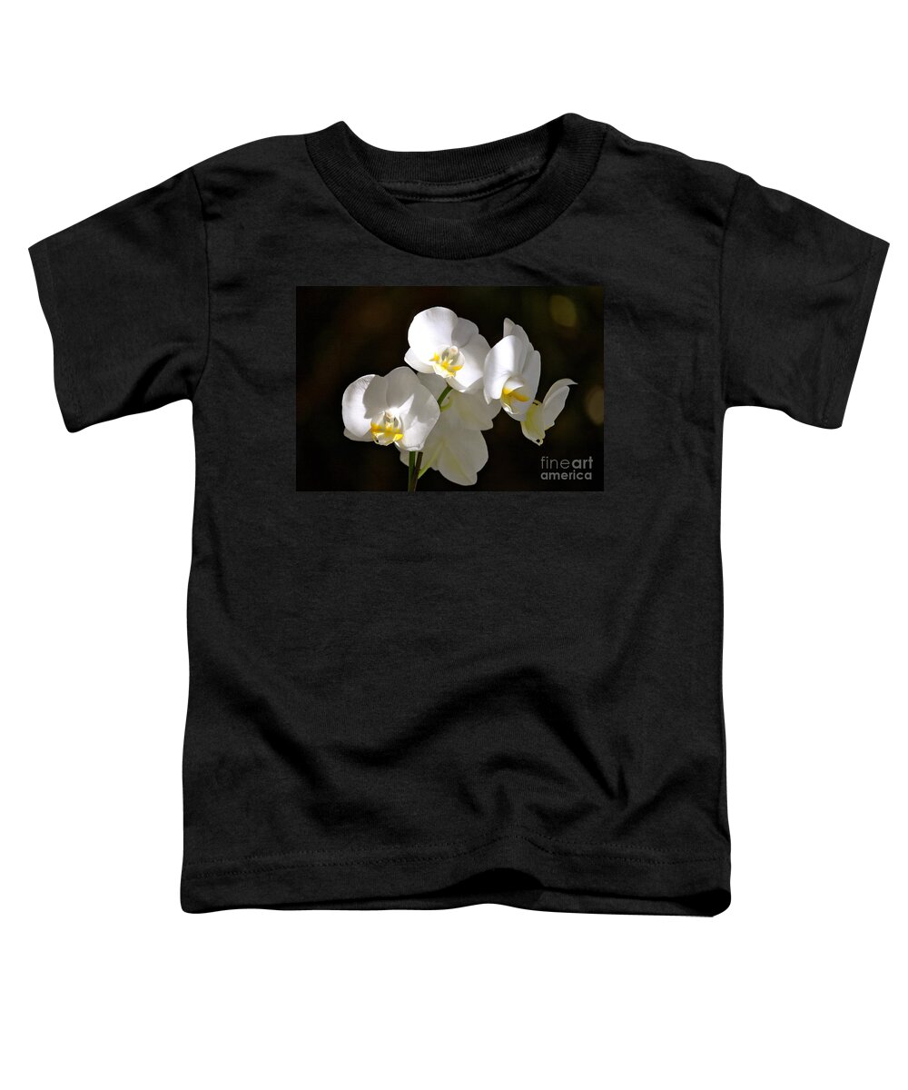 Orchids Toddler T-Shirt featuring the photograph Light on White by Michael Cinnamond