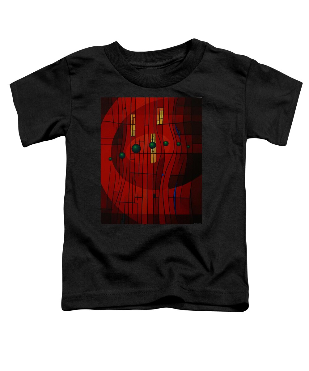 Abstract Toddler T-Shirt featuring the painting Luminous Symphony by Alberto DAssumpcao