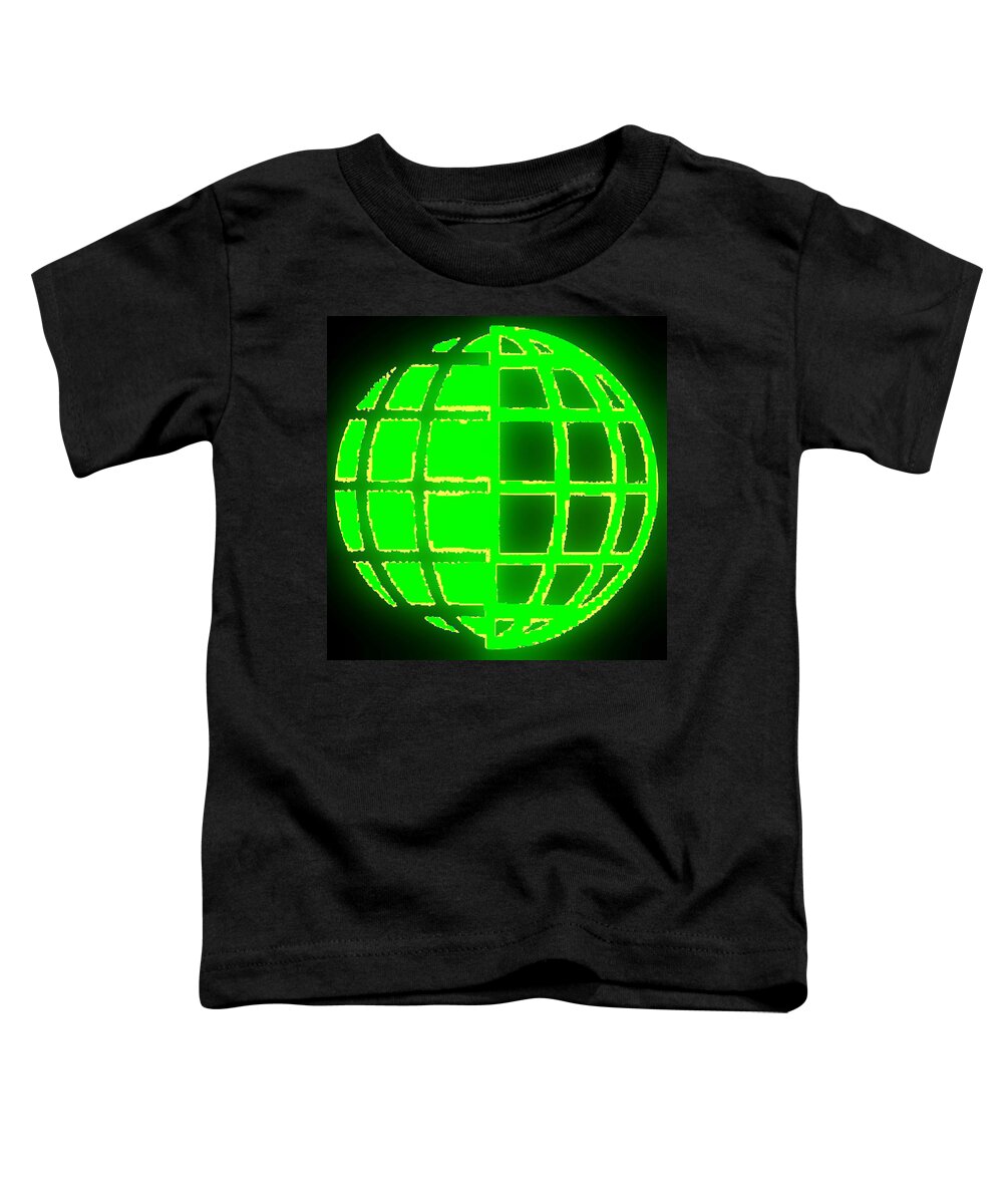  Toddler T-Shirt featuring the digital art OM Green Earth by Gene Walker