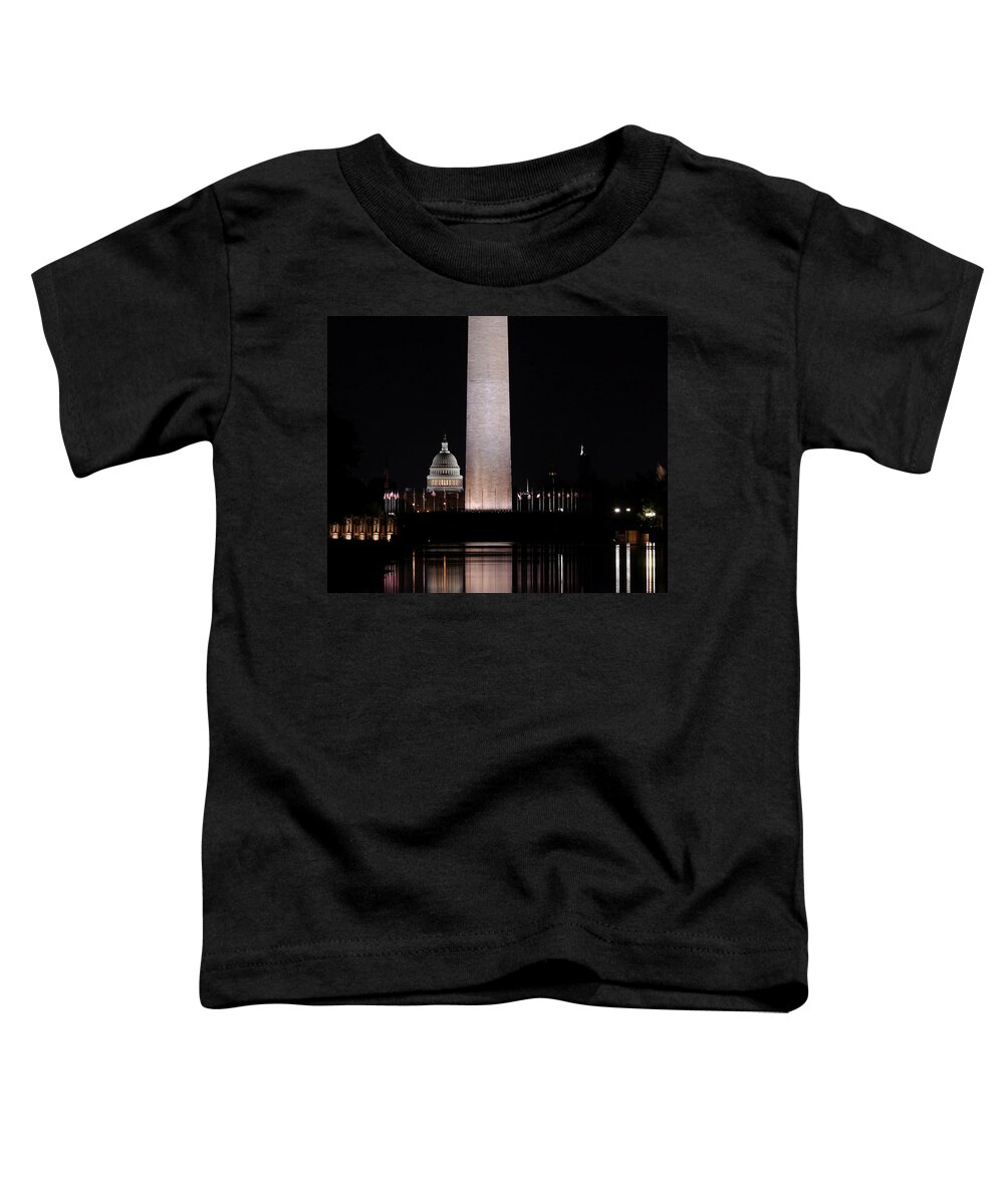 Washington Dc Toddler T-Shirt featuring the photograph One Nation by Kim Hojnacki