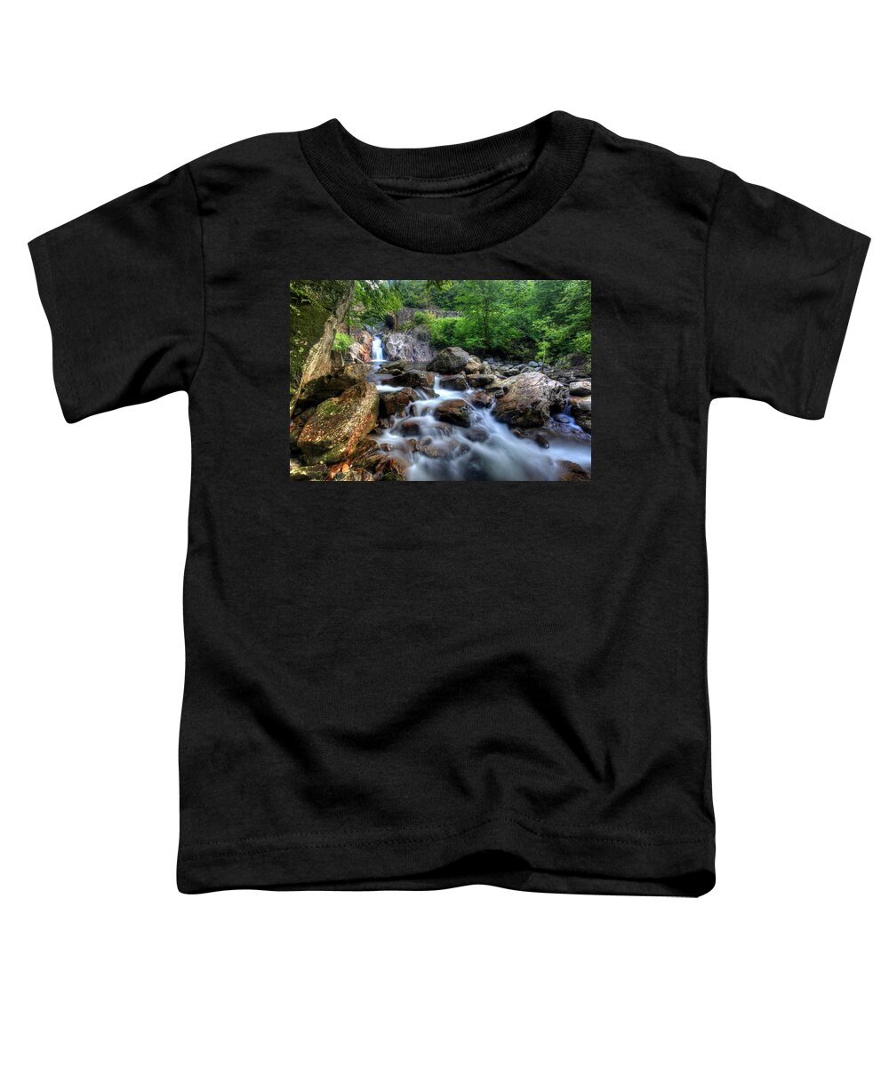 Sunburst Falls Toddler T-Shirt featuring the photograph Sunburst Falls - Pigeon River by Doug McPherson