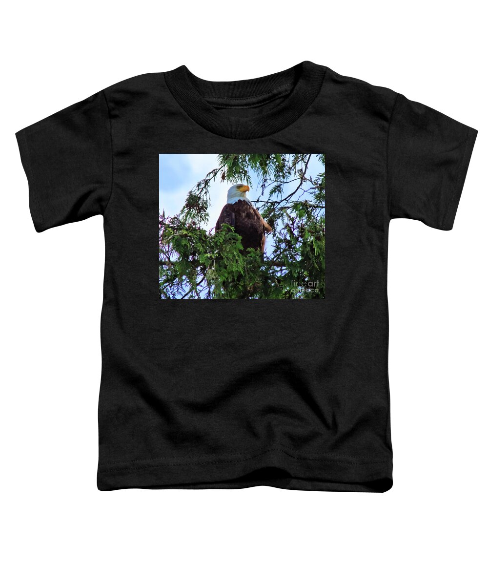Eagle Toddler T-Shirt featuring the photograph Proud Eagle by Tap On Photo