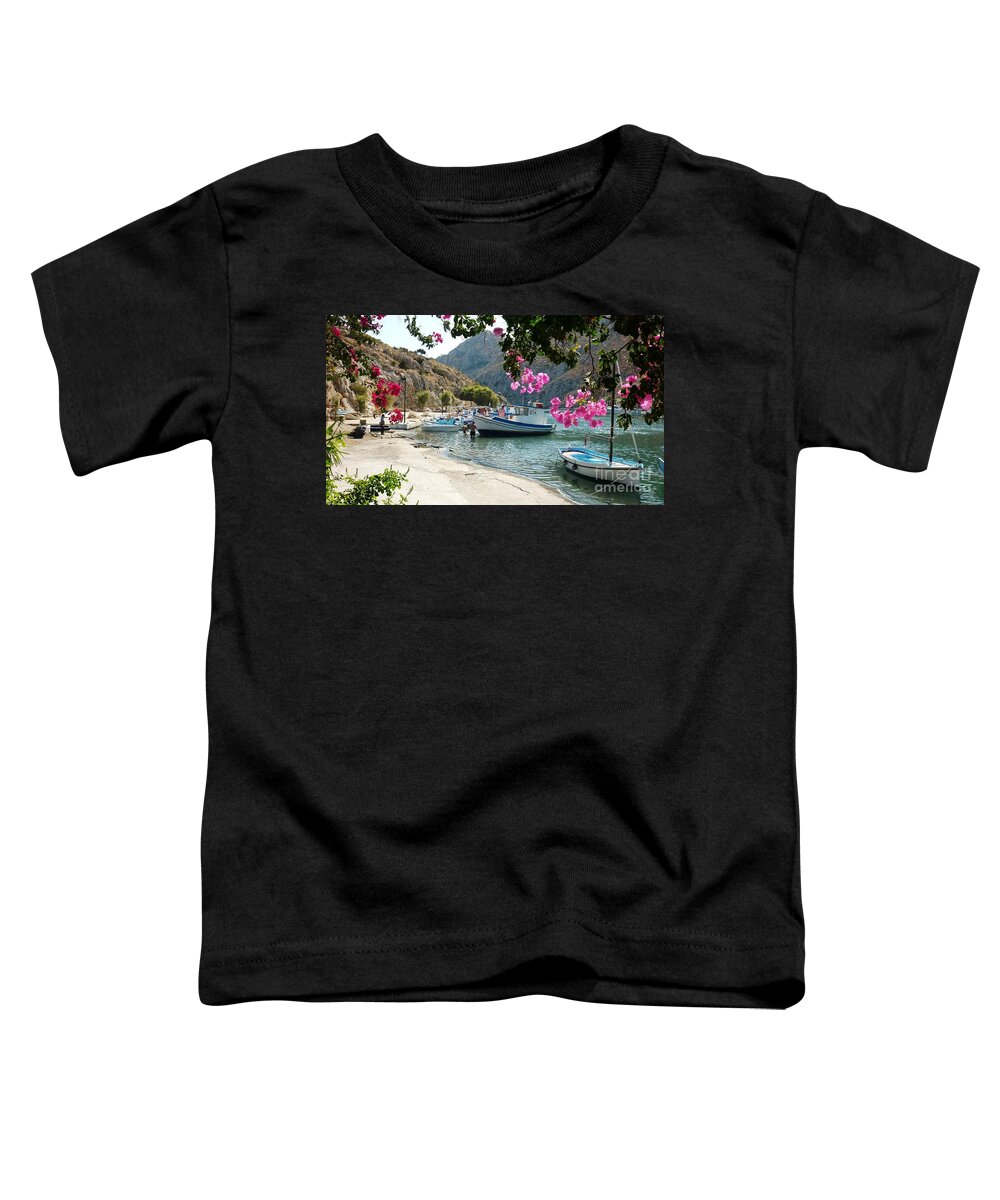 Beach Toddler T-Shirt featuring the photograph Quiet Cove by Therese Alcorn