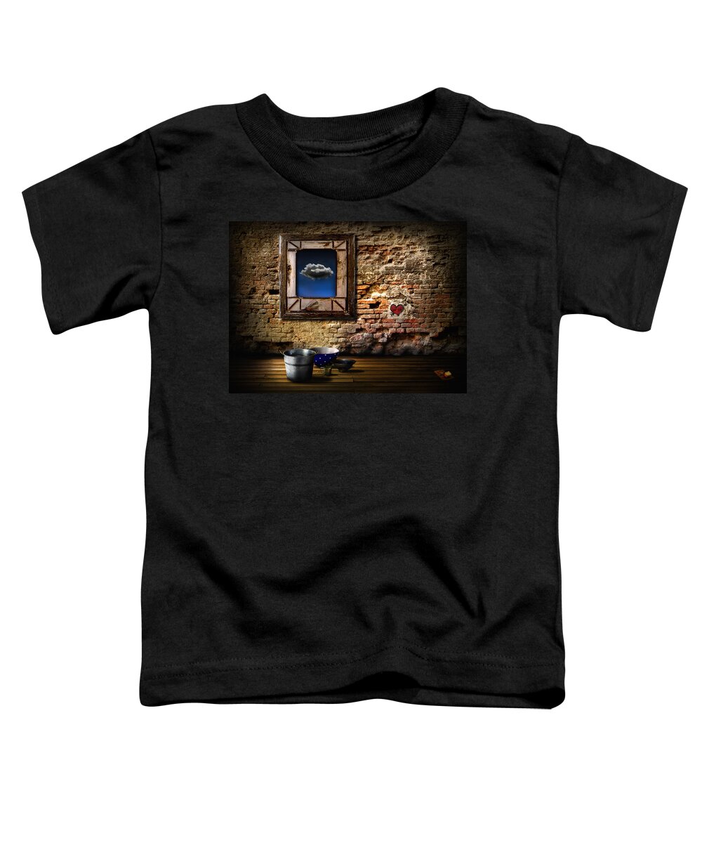 Country Frame Toddler T-Shirt featuring the digital art Raining in my heart by Alessandro Della Pietra