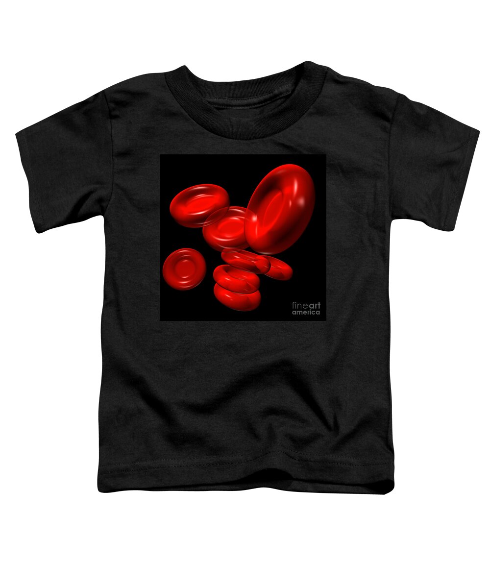 Artery Toddler T-Shirt featuring the digital art Red Blood Cells 2 by Russell Kightley