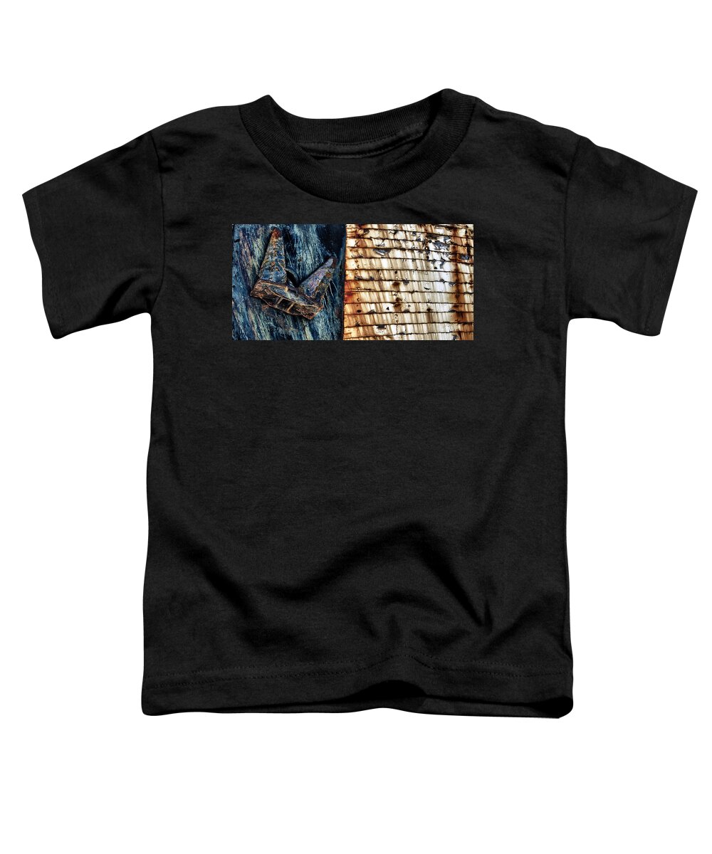 Anchor Toddler T-Shirt featuring the photograph Rusting Boat Anchor by Stelios Kleanthous