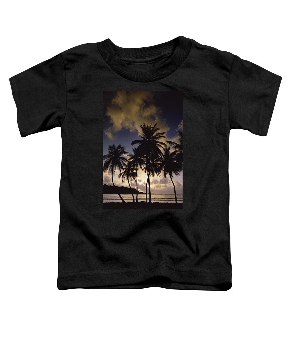 Mp Toddler T-Shirt featuring the photograph Sunrise At La Sagesse Bay Over Marquis by Gerry Ellis
