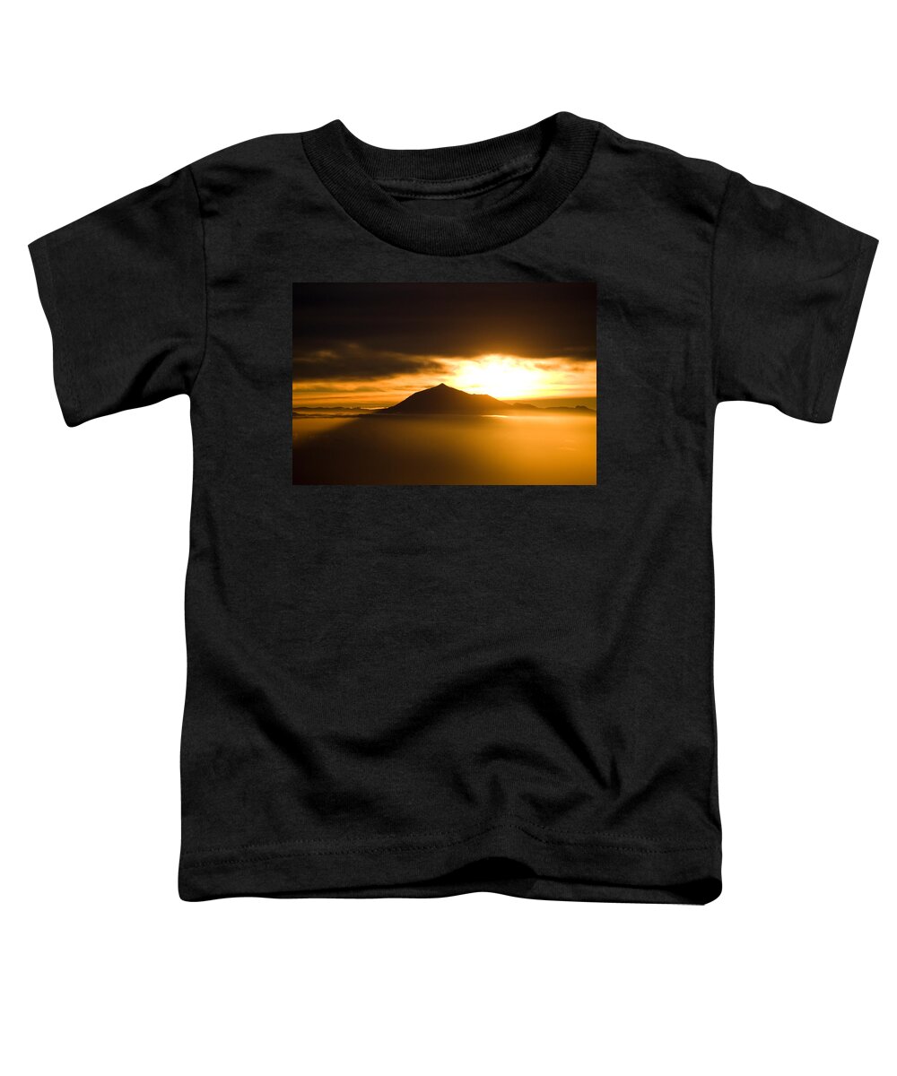 Sunrise Toddler T-Shirt featuring the photograph sunrise behind Mount Teide by Ralf Kaiser