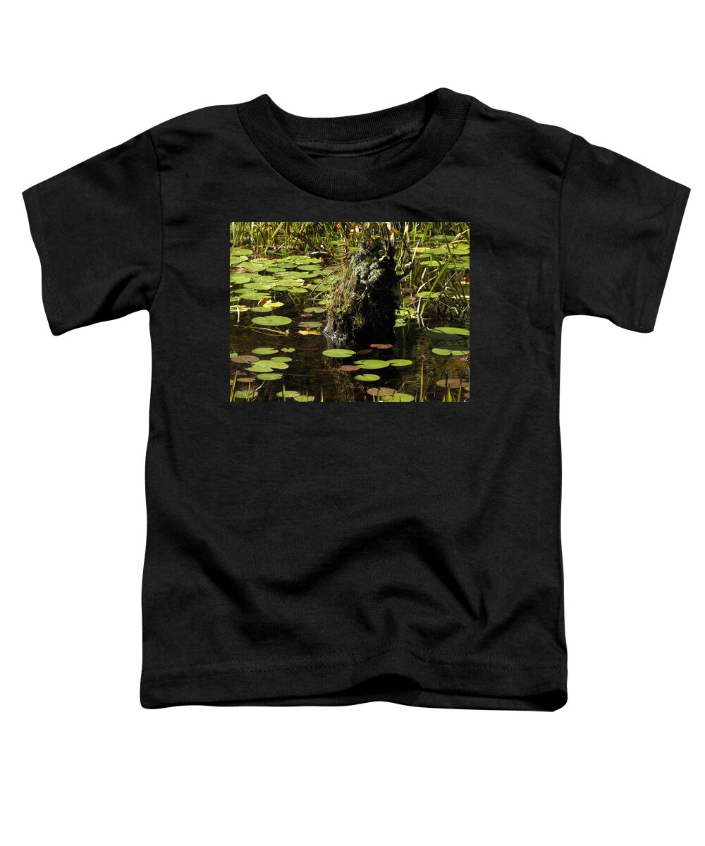 Stump Toddler T-Shirt featuring the photograph Surrounded By Lily Pads by Kim Galluzzo