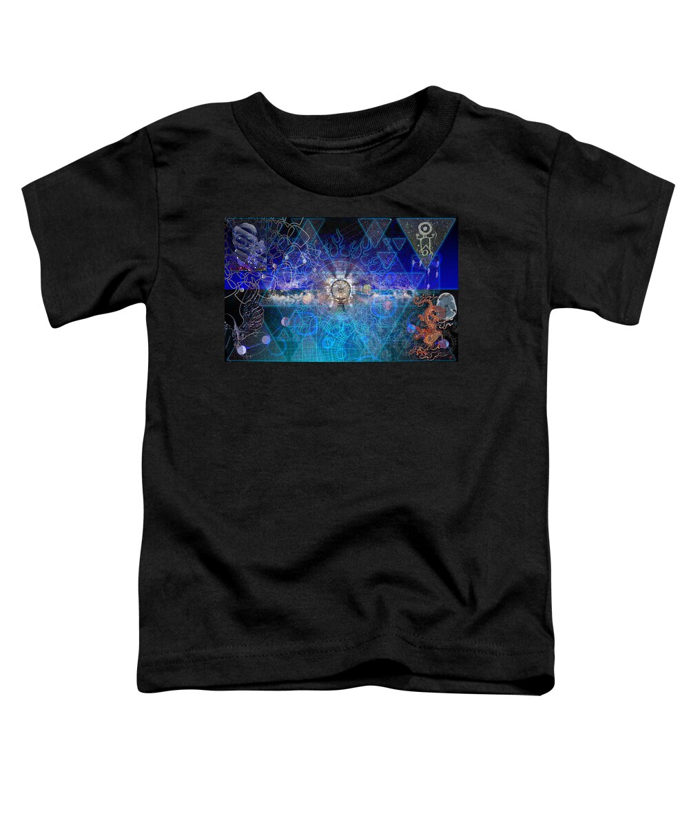 Elision Toddler T-Shirt featuring the digital art Synesthetic Dreamscape by Kenneth Armand Johnson
