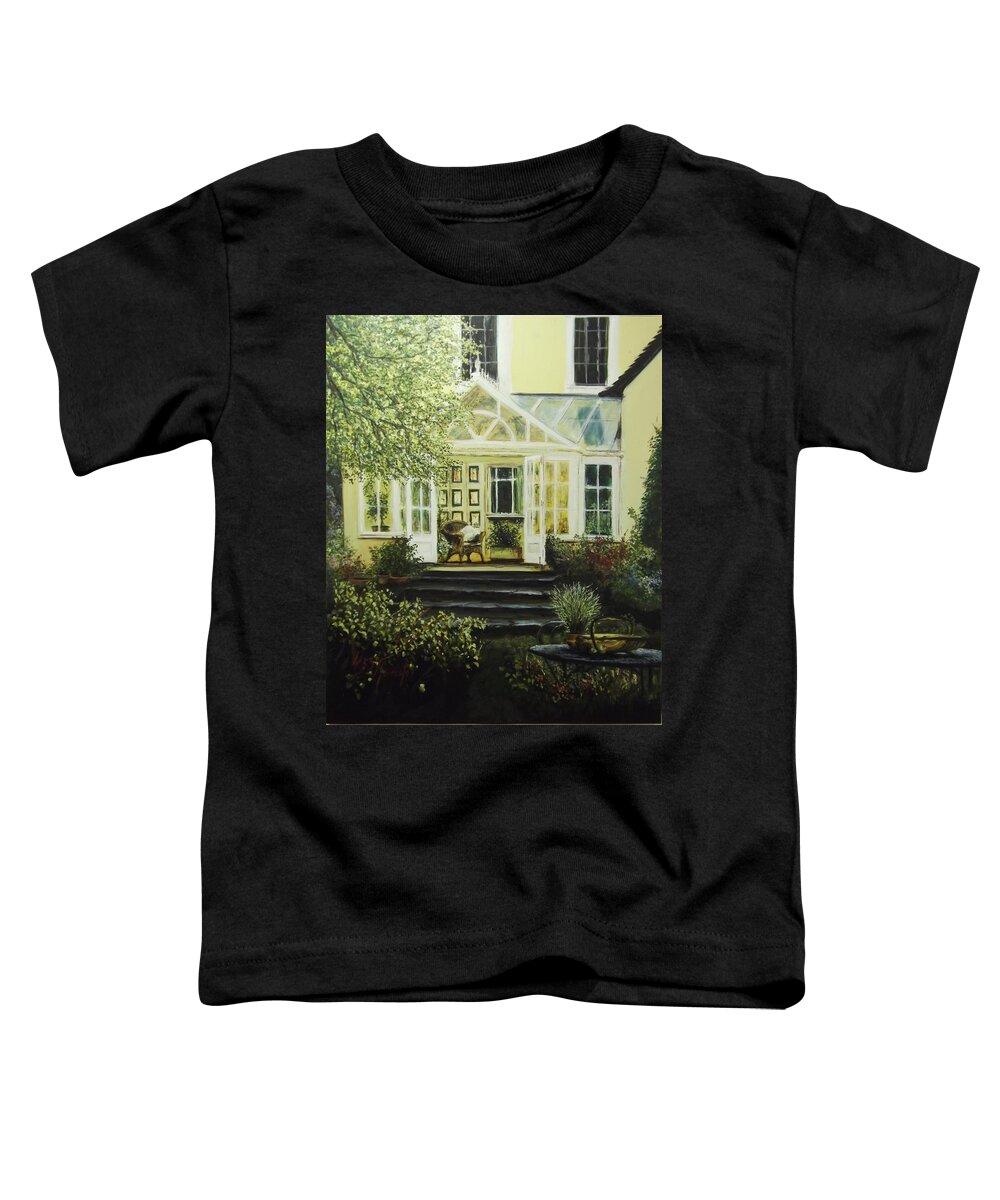 Garden Toddler T-Shirt featuring the painting The Conservatory by Lizzy Forrester
