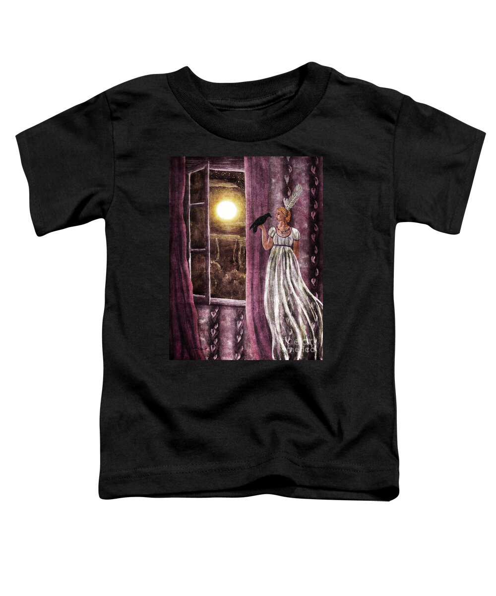 Halloween Toddler T-Shirt featuring the digital art The Haunted Parlor by Laura Iverson