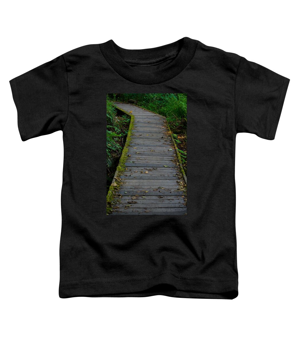 Walk Toddler T-Shirt featuring the photograph Tolmie Walkway by Tikvah's Hope