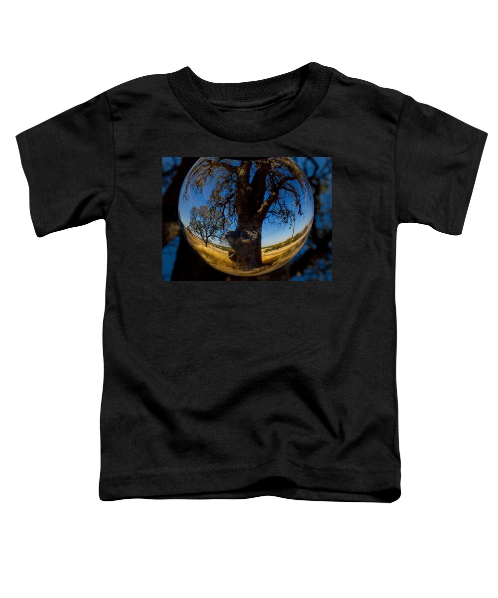 Tree Toddler T-Shirt featuring the photograph Tree Through A Glass Eye by Robert Woodward