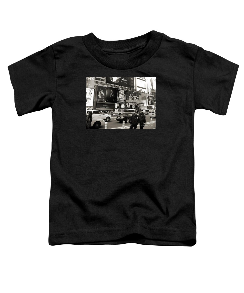 Cops Toddler T-Shirt featuring the photograph Two cops on Broadway by RicardMN Photography
