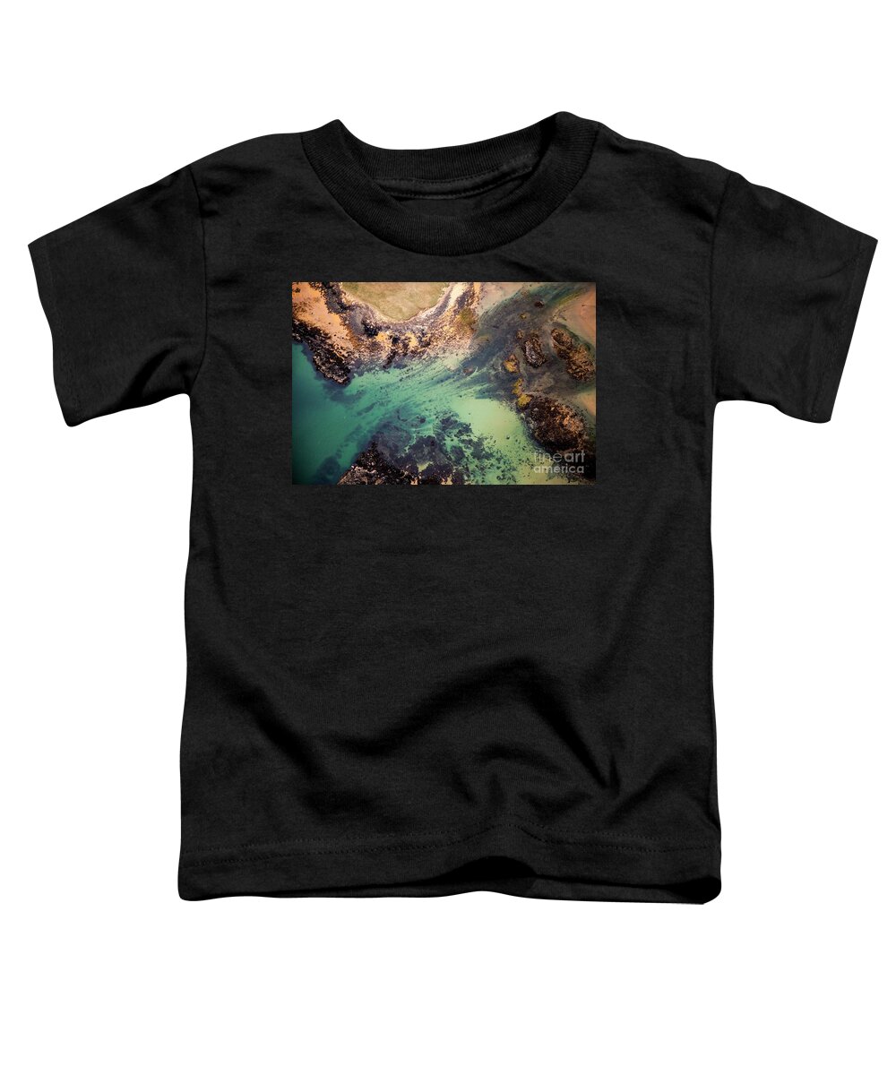 Abstract Photography Toddler T-Shirt featuring the photograph Aerial photo iceland #1 by Gunnar Orn Arnason
