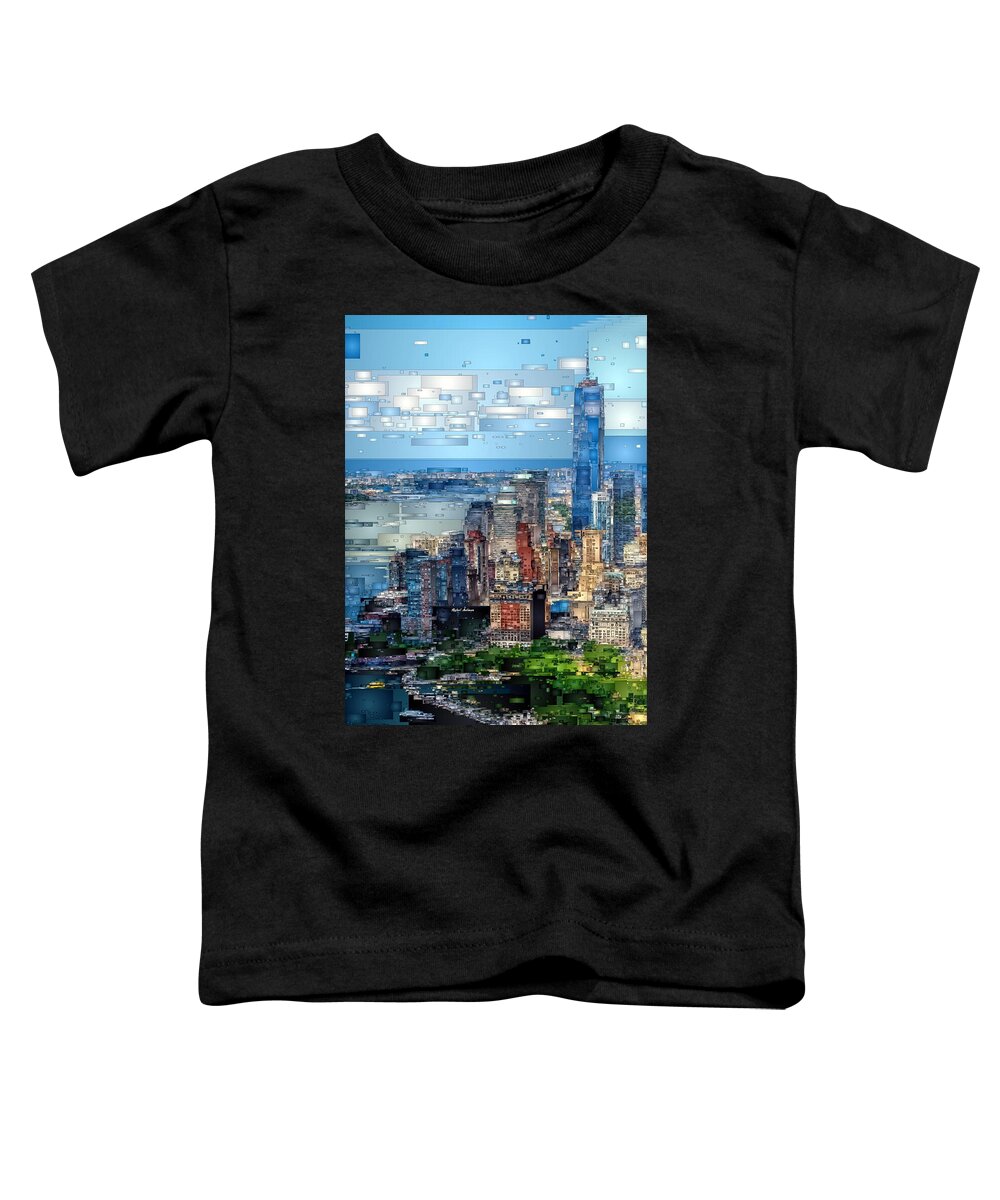 Rafael Salazar Toddler T-Shirt featuring the digital art Chicago. Illinois #1 by Rafael Salazar