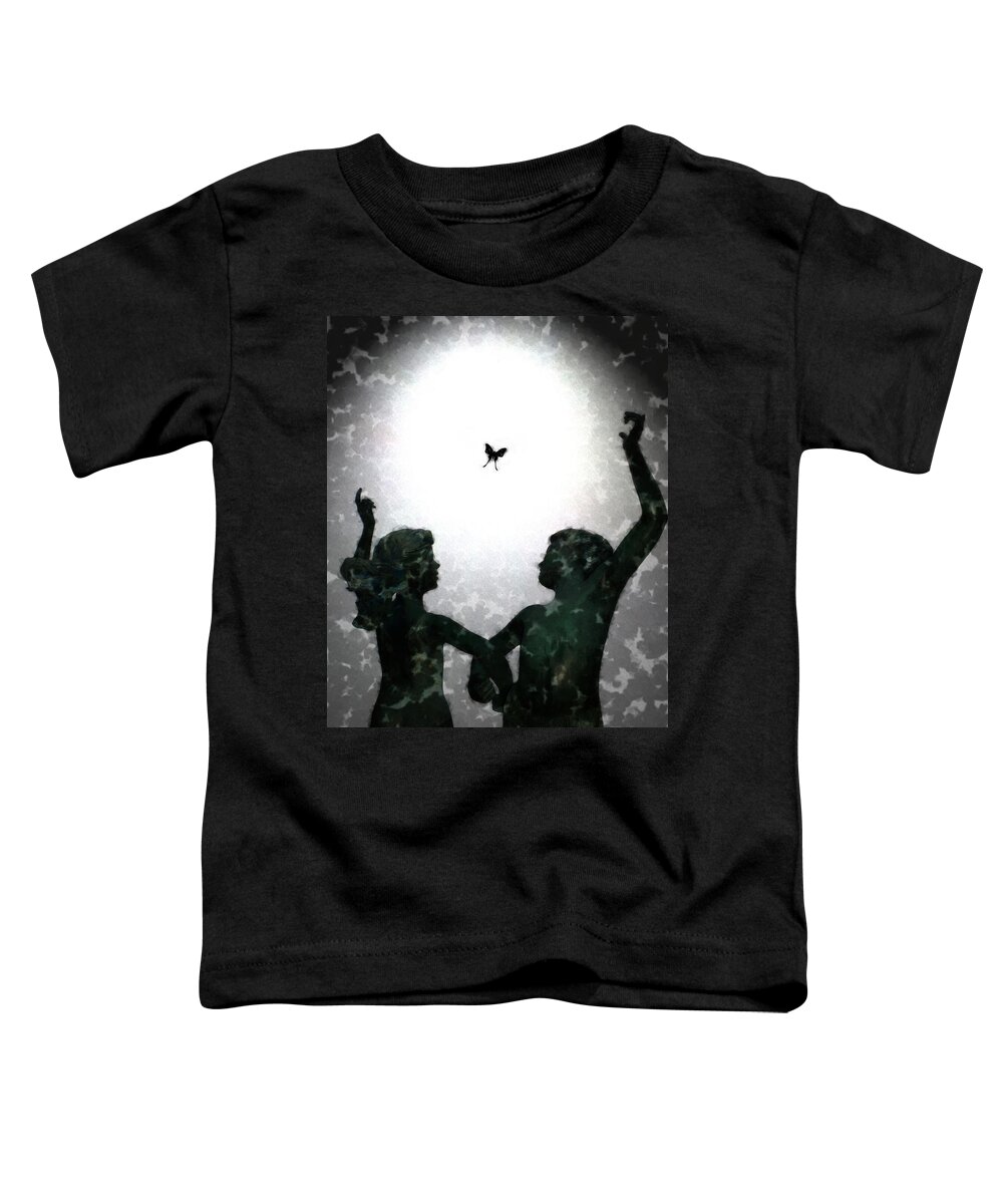 Dance Toddler T-Shirt featuring the digital art Dancing Silhouettes by Holly Ethan