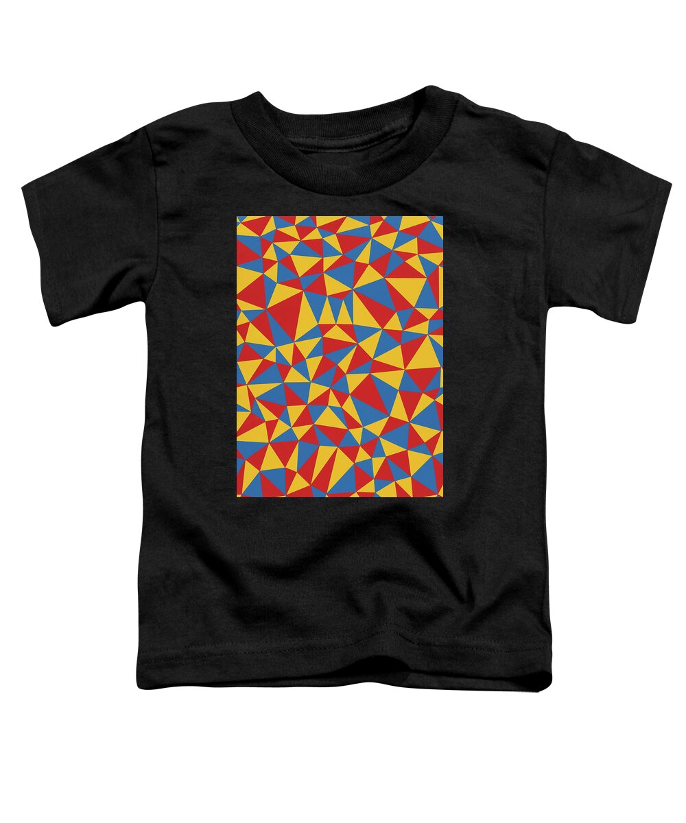 Abstract Toddler T-Shirt featuring the painting Delaunay Triptych Panel 1 by Janet Hansen