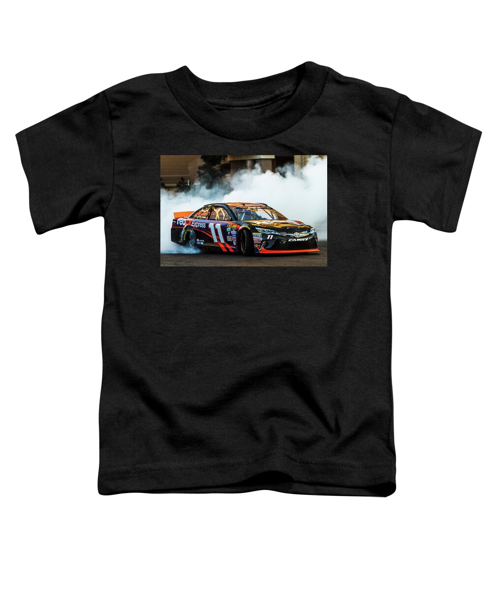 James Marvin Phelps Photography Toddler T-Shirt featuring the photograph Denny Hamlin #2 by James Marvin Phelps