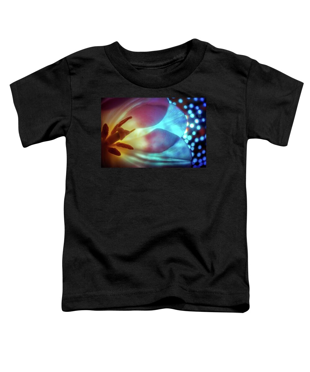 Glowing Flowers Toddler T-Shirt featuring the photograph Floral glow #1 by Lilia S