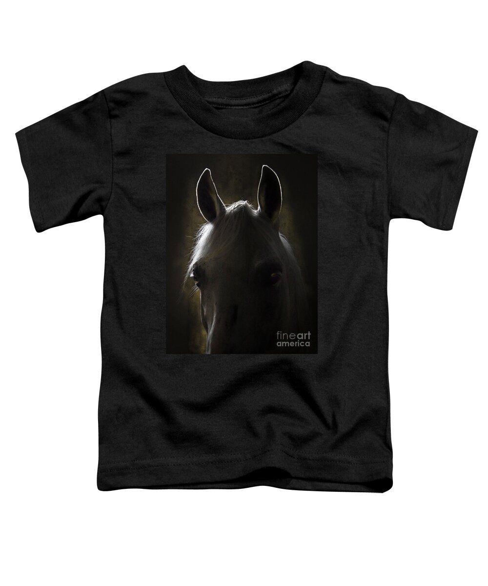 Horse Toddler T-Shirt featuring the photograph In The Stable #1 by Ang El