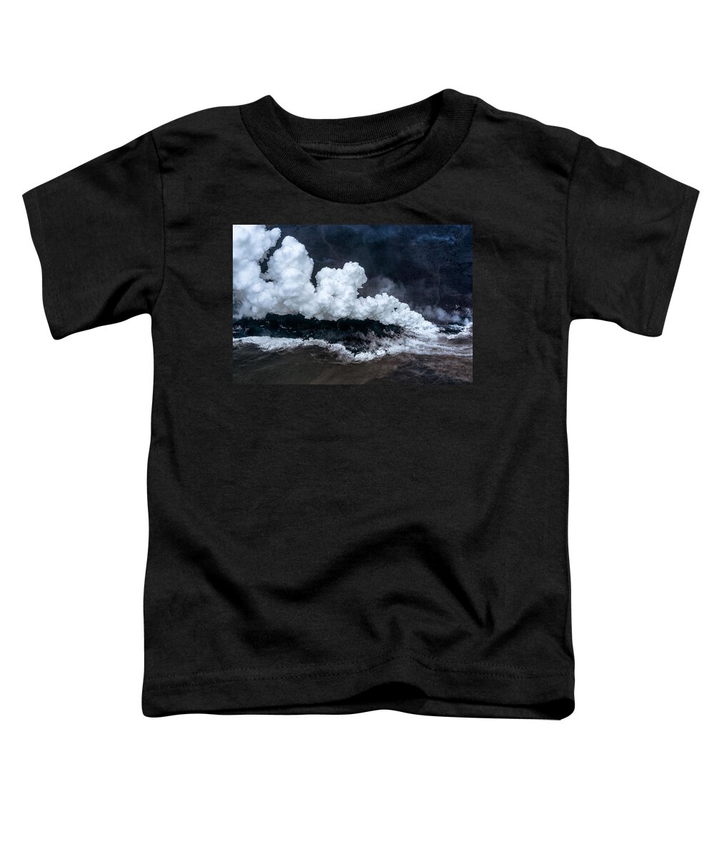 Kapoho Toddler T-Shirt featuring the photograph Kapoho Ocean Entry #1 by Christopher Johnson
