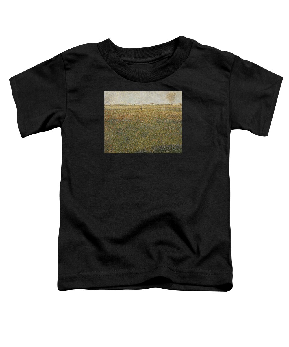 Georges Seurat Toddler T-Shirt featuring the painting La Luzerne Saint Denis #1 by Georges Seurat