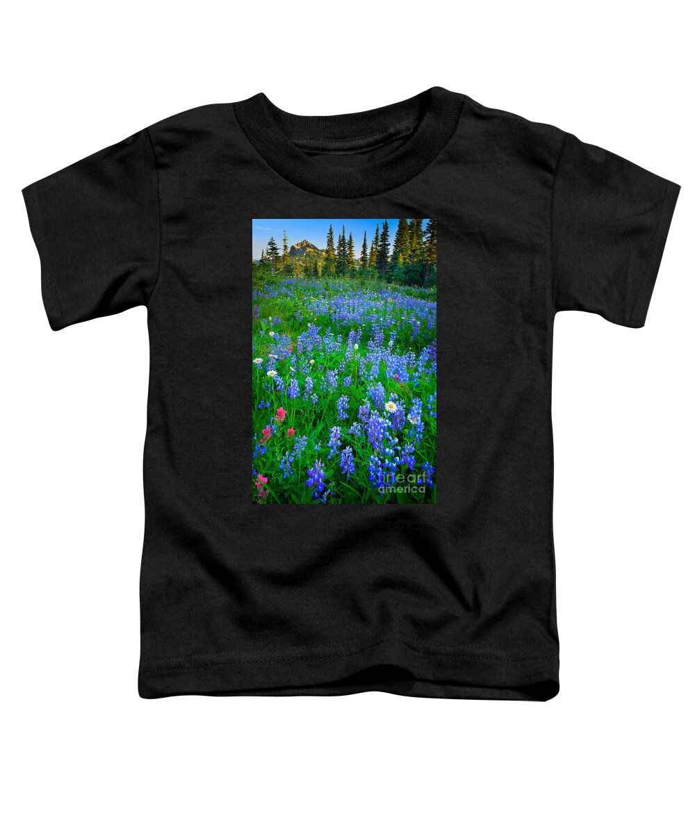 America Toddler T-Shirt featuring the photograph Lupine Cornucopia #1 by Inge Johnsson