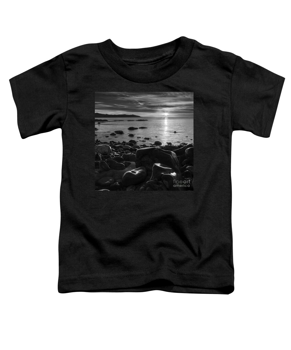 � Paul Davenport Toddler T-Shirt featuring the photograph Maughold beach #1 by Paul Davenport