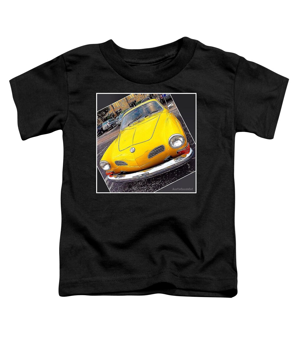 Sportscar Toddler T-Shirt featuring the photograph Photoshopping The #yellow #karminnghia #1 by Austin Tuxedo Cat