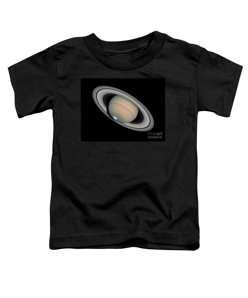 Science Toddler T-Shirt featuring the photograph Saturns Dynamic Aurora #1 by Science Source