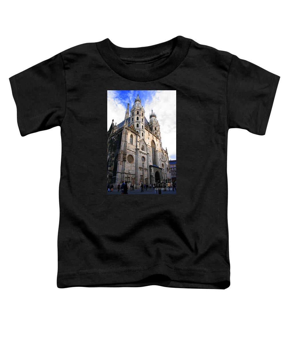 Arch Toddler T-Shirt featuring the photograph St Stephens Cathedral Vienna #2 by Angela Rath