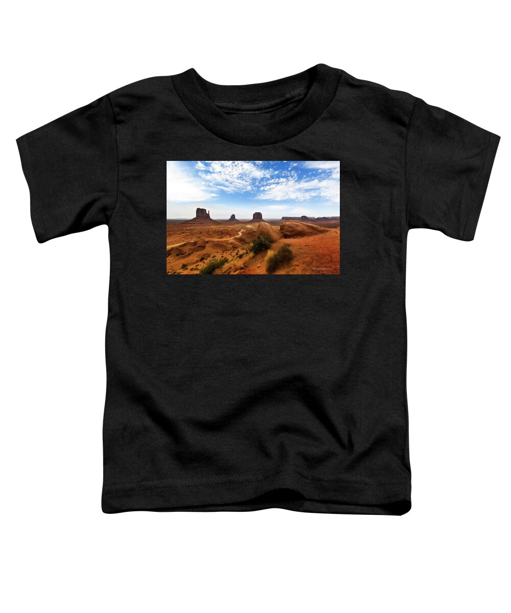 Monument Valley Toddler T-Shirt featuring the photograph Thin Line by Micah Offman