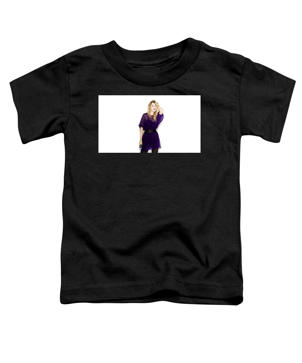 Taylor Swift Toddler T-Shirt featuring the digital art Taylor Swift #14 by Maye Loeser
