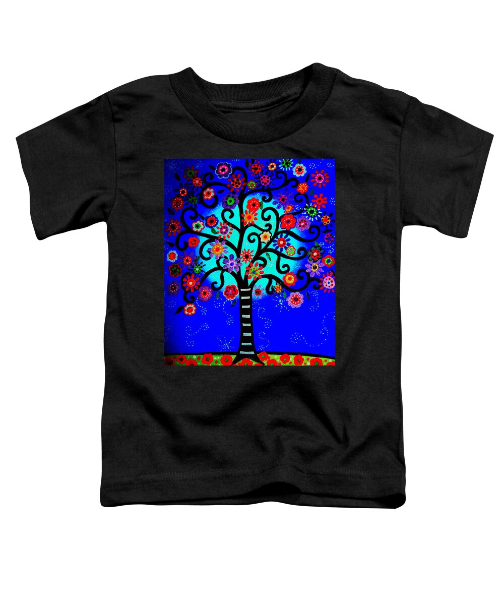 Toddler T-Shirt featuring the painting Tree Of Life #141 by Pristine Cartera Turkus