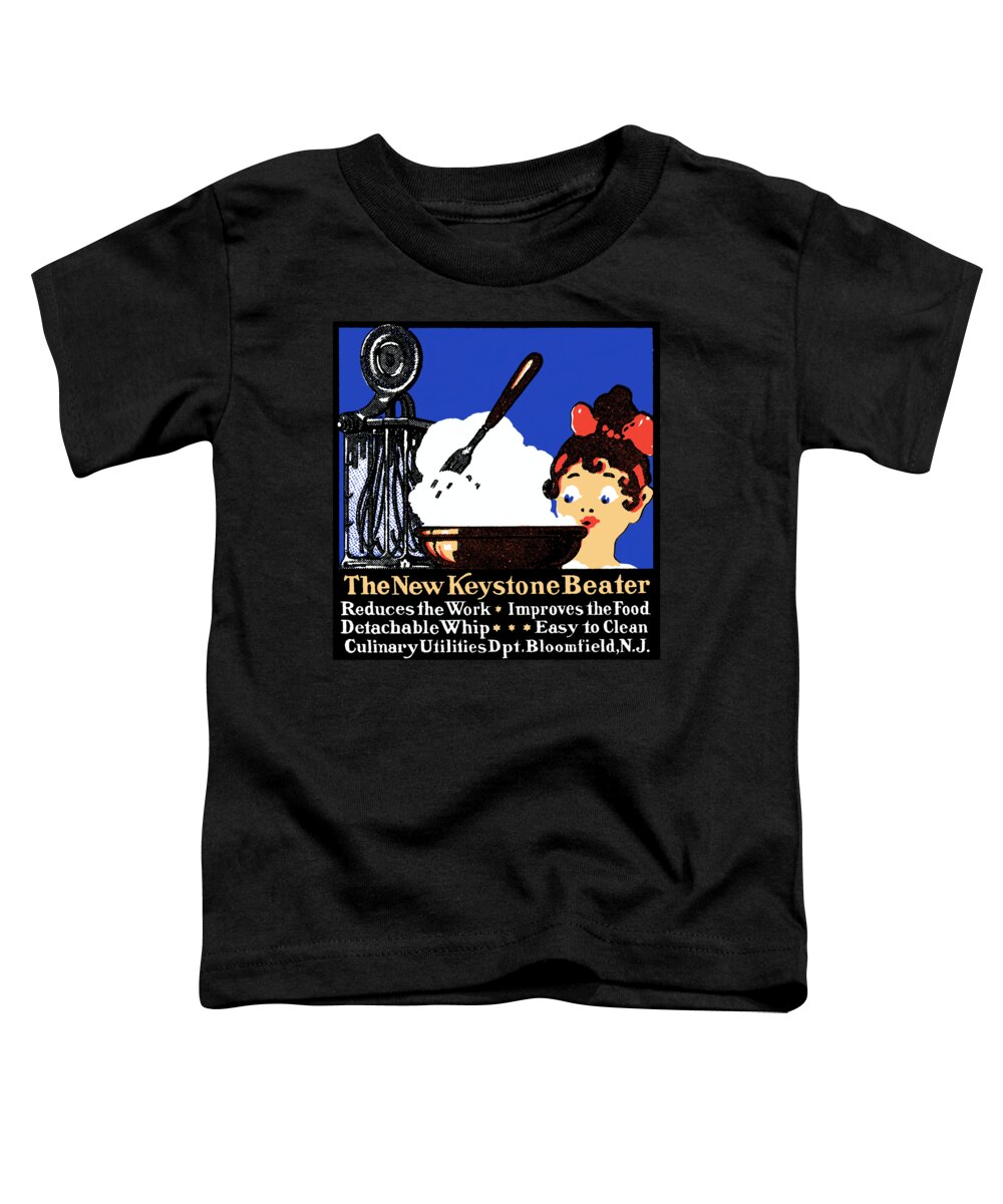 Vintage Toddler T-Shirt featuring the painting 1900 Keystone Beater by Historic Image
