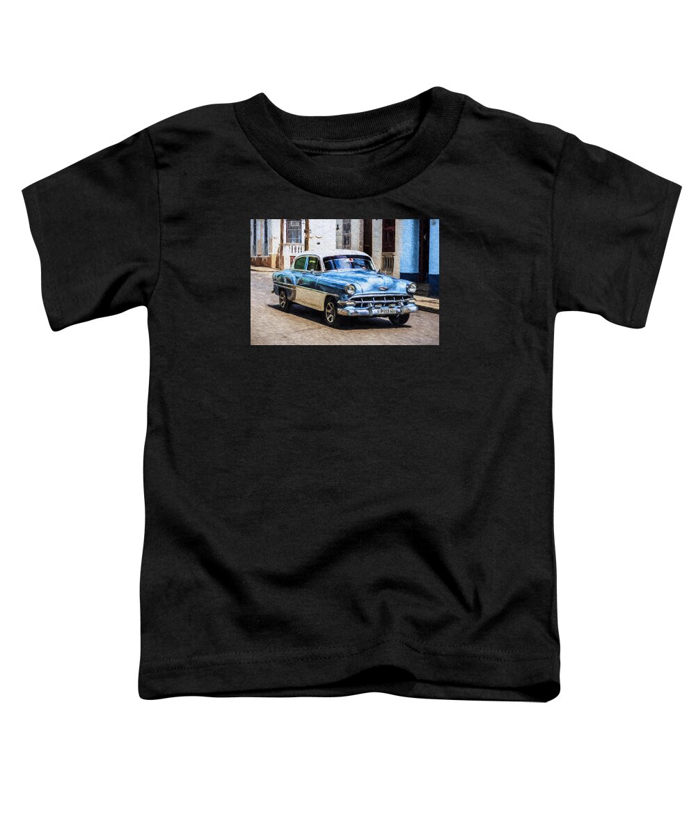 54 Chevy Toddler T-Shirt featuring the photograph 1954 Chevy Bel Air by Lou Novick