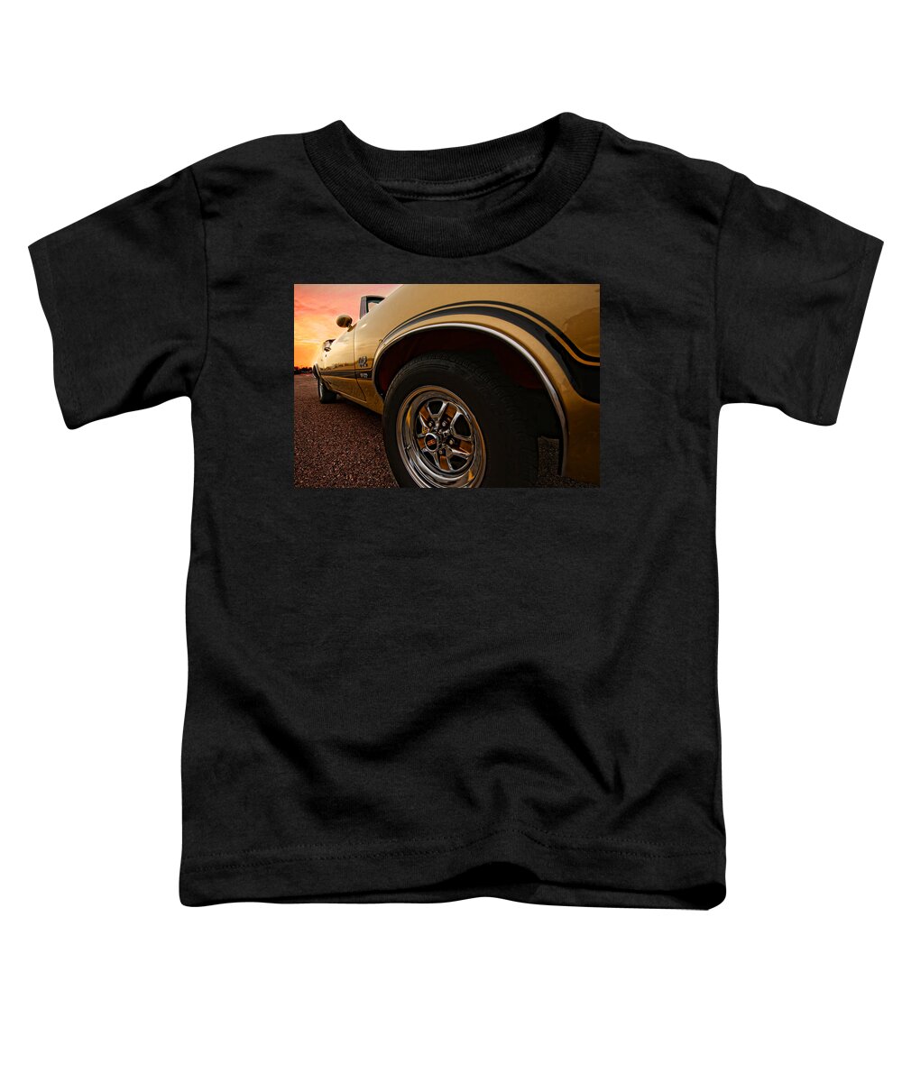 Oldsmobile Toddler T-Shirt featuring the photograph 1970 Oldsmobile Cutlass 4-4-2 W-30 by Gordon Dean II