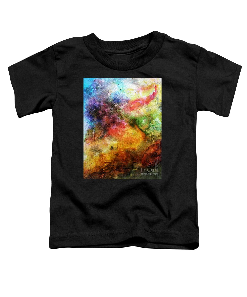 Abstract Toddler T-Shirt featuring the painting 1d Abstract Expressionism Digital Painting by Ricardos Creations