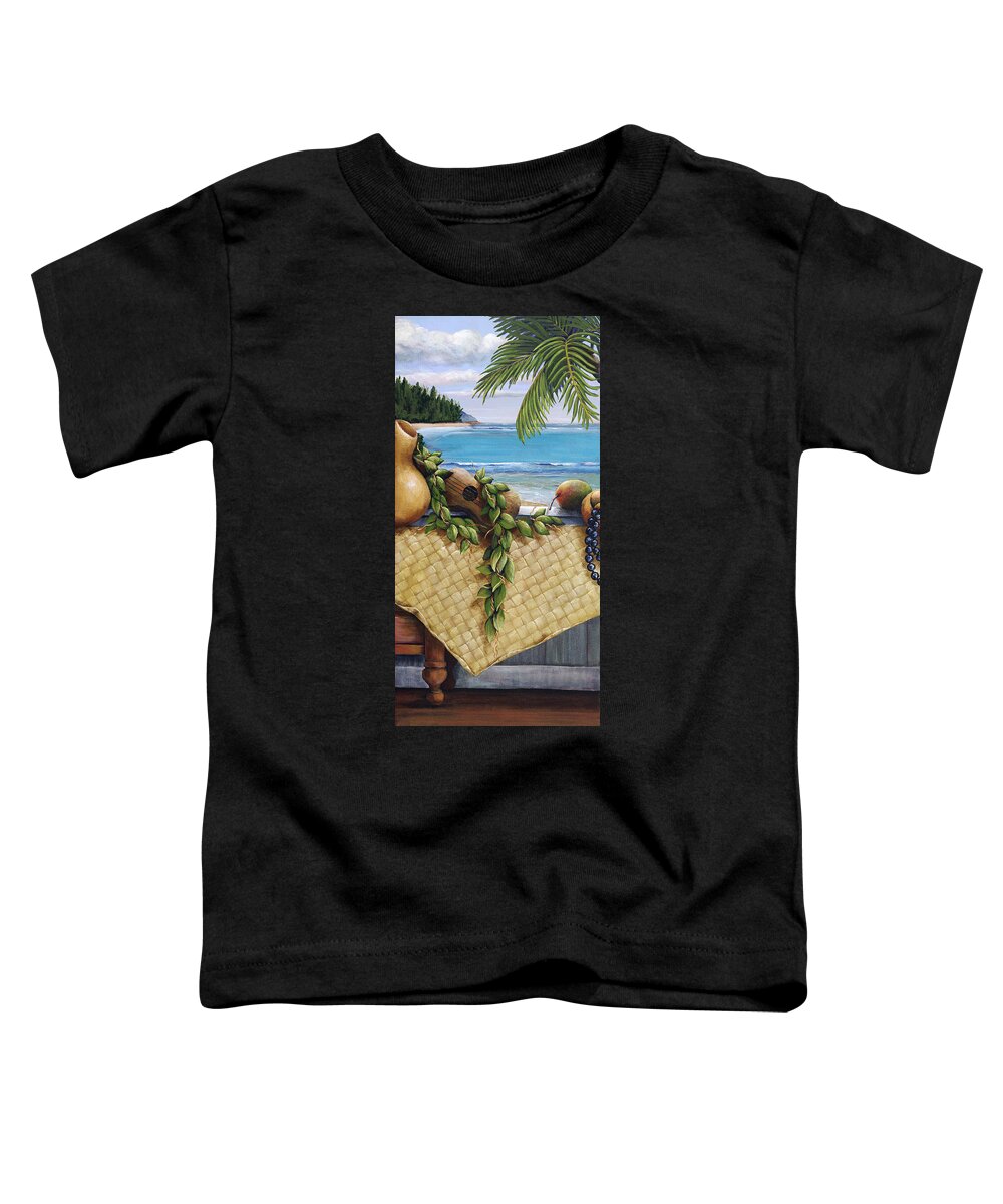 Acrylic Toddler T-Shirt featuring the painting Hawaiian Still Life Panel #2 by Sandra Blazel - Printscapes